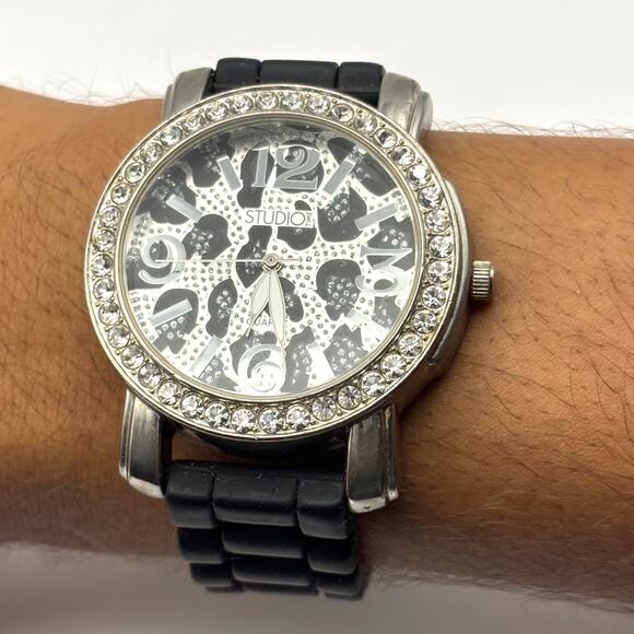 Silver Leopard Print Men's Watch - Picture 1 of 5